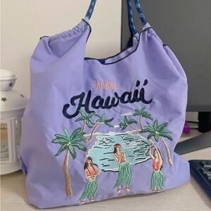 Aloha Hawaii Purple Tote Bag